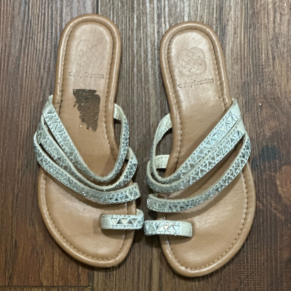 Tan and Cream Sandals